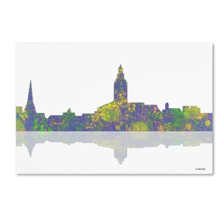 Marlene Watson 'Annapolis Maryland Skyline II' Canvas Art,16x24